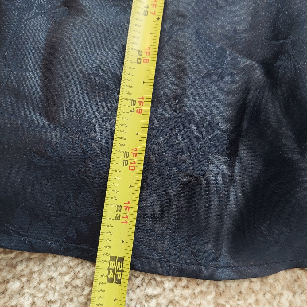 Lulus Close to Your Heart Blue Satin Jacquard Cowl Slip Dress Size XL NWT - Picture 7 of 10